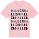 Pink Cotton t-shirt med Hallen ordlek t-shirt