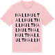 Pink Cotton t-shirt med Hallhult ordlek t-shirt