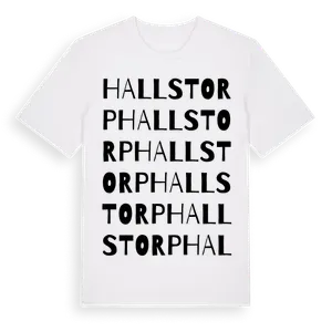 Hallstorp ordlek t-shirt – ekologisk bomull t-shirt från Pinshirt
