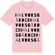 Pink Cotton t-shirt med Halvorsgården ordlek t-shirt