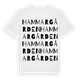 White t-shirt med Hammargården ordlek t-shirt