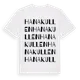 White t-shirt med Hanakullen ordlek t-shirt