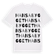 White t-shirt med Hansabygget ordlek t-shirt