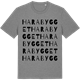 Mid Heather Gray t-shirt med Harabygget ordlek t-shirt