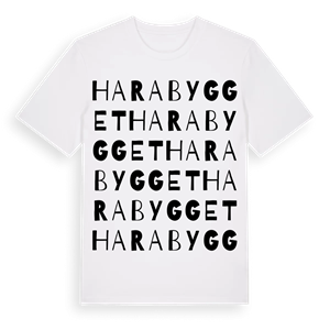 Harabygget ordlek t-shirt – ekologisk bomull t-shirt från Pinshirt