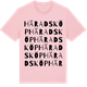 Pink Cotton t-shirt med Häradsköp ordlek t-shirt