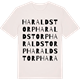Vintage White t-shirt med Haraldstorp ordlek t-shirt