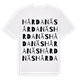 White t-shirt med Hårdanäs ordlek t-shirt