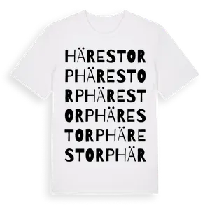 Härestorp ordlek t-shirt – ekologisk bomull t-shirt från Pinshirt