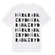 White t-shirt med Hårkrankeryd ordlek t-shirt