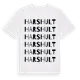 White t-shirt med Harshult ordlek t-shirt