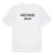 White t-shirt med Härstensbo i Sverige t-shirt