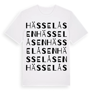 Hässelåsen ordlek t-shirt – ekologisk bomull t-shirt från Pinshirt