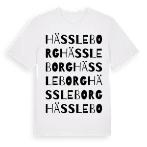 Hässleborg ordlek t-shirt – ekologisk bomull t-shirt från Pinshirt