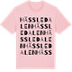 Pink Cotton t-shirt med Hässledalen ordlek t-shirt