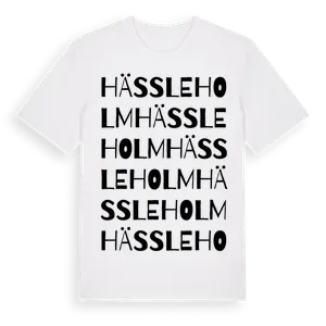 Hässleholm ordlek t-shirt – ekologisk bomull t-shirt från Pinshirt