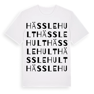 Hässlehult ordlek t-shirt – ekologisk bomull t-shirt från Pinshirt