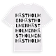 White t-shirt med Hästholmen ordlek t-shirt