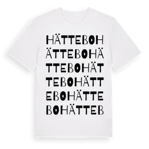 Hättebo ordlek t-shirt – ekologisk bomull t-shirt från Pinshirt