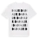 White t-shirt med Haurida ordlek t-shirt
