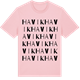 Pink Cotton t-shirt med Havik ordlek t-shirt