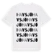 White t-shirt med Havsjö ordlek t-shirt