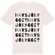 Vintage White t-shirt med Havsjöbygget ordlek t-shirt