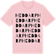 Pink Cotton t-shirt med Heddarp ordlek t-shirt