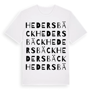Hedersbäck ordlek t-shirt – ekologisk bomull t-shirt från Pinshirt