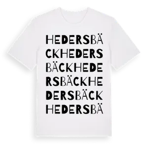 Hedersbäck ordlek t-shirt – ekologisk bomull t-shirt från Pinshirt