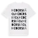 White t-shirt med Hedersbäck ordlek t-shirt
