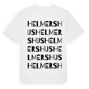 Helmershus ordlek t-shirt – ekologisk bomull t-shirt från Pinshirt