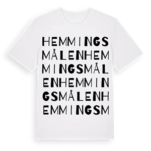 Hemmingsmålen ordlek t-shirt – ekologisk bomull t-shirt från Pinshirt