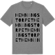 Mid Heather Gray t-shirt med Hemningstorpet ordlek t-shirt