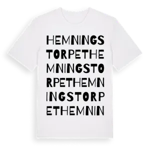 Hemningstorpet ordlek t-shirt – ekologisk bomull t-shirt från Pinshirt