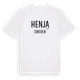 White t-shirt med Henja i Sverige t-shirt