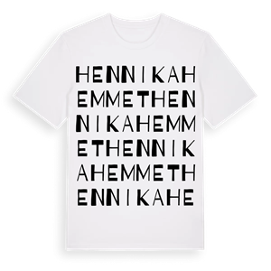 Hennikahemmet ordlek t-shirt – ekologisk bomull t-shirt från Pinshirt