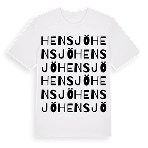 Hensjö ordlek t-shirt – ekologisk bomull t-shirt från Pinshirt