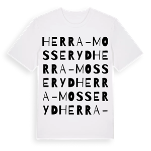 Herra-Mosseryd ordlek t-shirt – ekologisk bomull t-shirt från Pinshirt