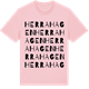 Pink Cotton t-shirt med Herrahagen ordlek t-shirt