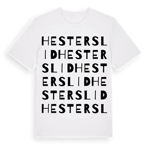 Hesterslid ordlek t-shirt – ekologisk bomull t-shirt från Pinshirt