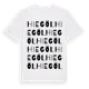 White t-shirt med Hiegöl ordlek t-shirt