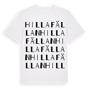 Hillafällan ordlek t-shirt – ekologisk bomull t-shirt från Pinshirt