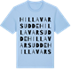 Blue Soul t-shirt med Hillavarsudde ordlek t-shirt