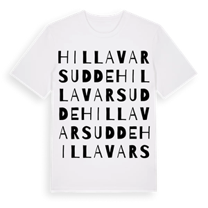Hillavarsudde ordlek t-shirt – ekologisk bomull t-shirt från Pinshirt