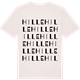 Vintage White t-shirt med Hille ordlek t-shirt