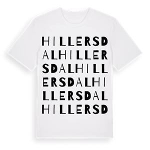 Hillersdal ordlek t-shirt – ekologisk bomull t-shirt från Pinshirt