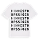 White t-shirt med Himmestorpssågen ordlek t-shirt