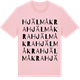 Pink Cotton t-shirt med Hjälmåkra ordlek t-shirt