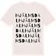 Vintage White t-shirt med Hjälmsdal ordlek t-shirt